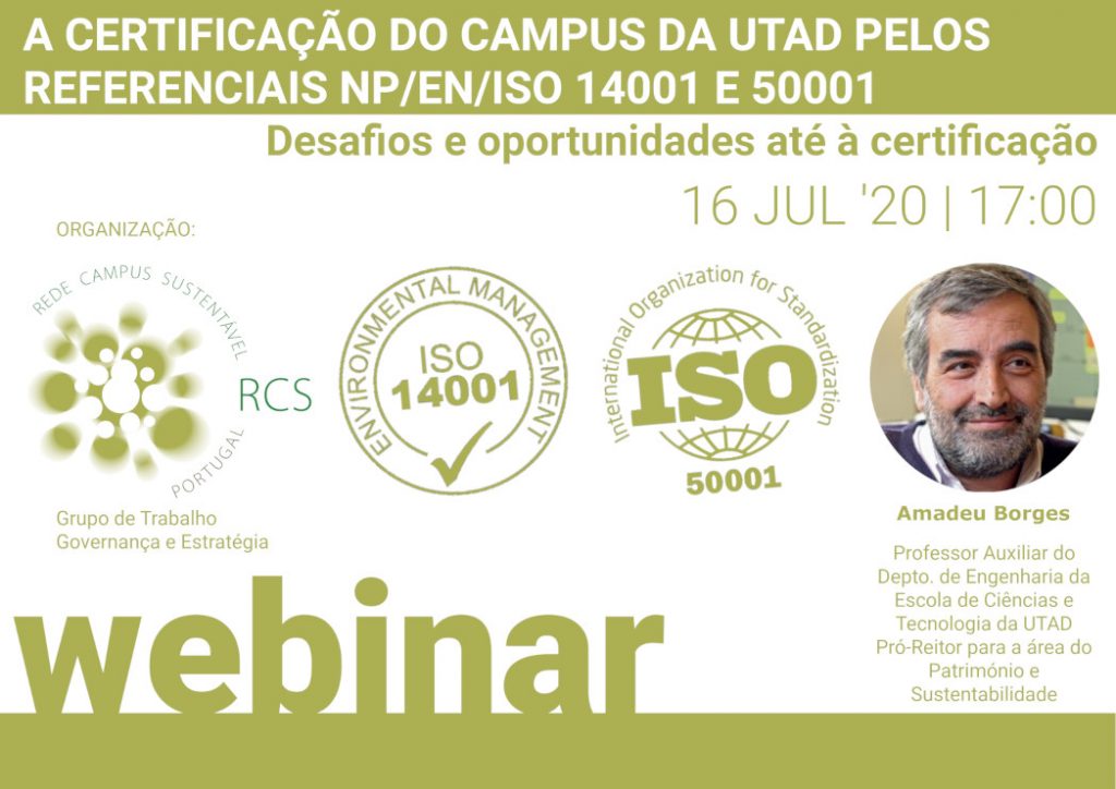 Webinar Amadeu Borges - UTAD - promovido pela RCS, Portugal